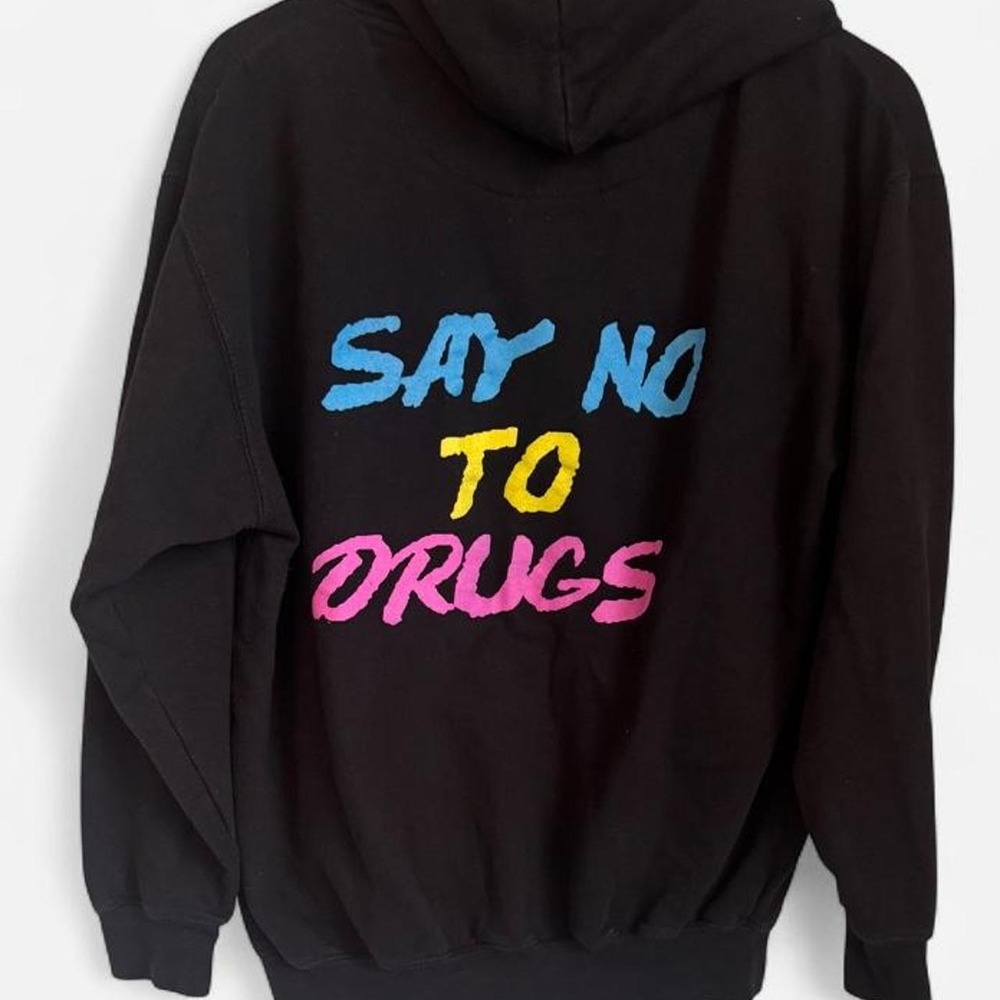 DARE To Keep Kids Off Drugs Black Graphic Pullover Hoodie Large - Picture 2 of 4